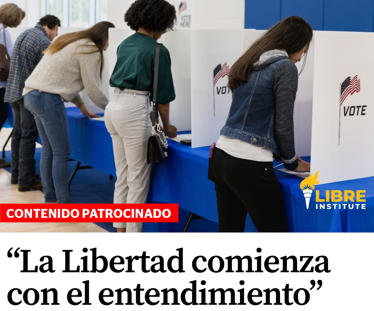 La libertad comienza con el entendimiento