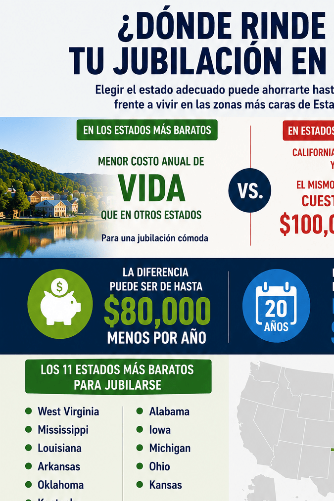 Los estados más baratos para vivir en la jubilación en EE.UU.
