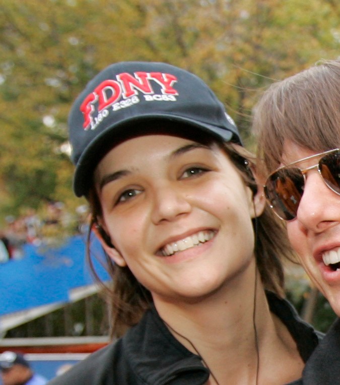 Katie Holmes, Tom Cruise y Suri en 2007.