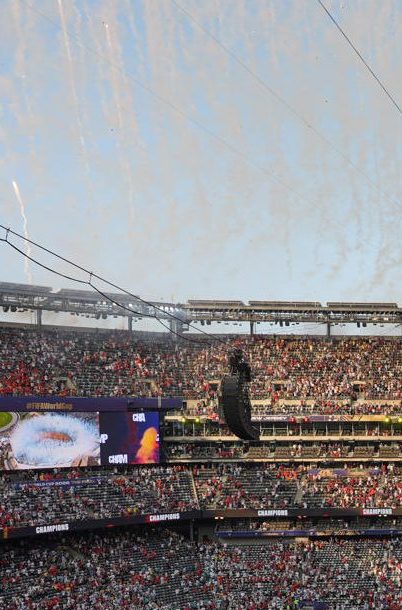 Fotografía que muestra la celebración de España este domingo, al ganar la final del Mundial de la FIFA 2026 entre España y Argentina en el estadio MetLife en Nueva Jersey.