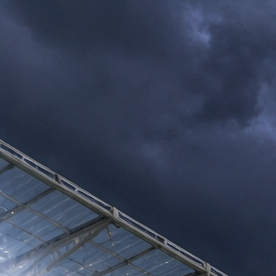 Tormenta sobre un estadio en EE.UU.