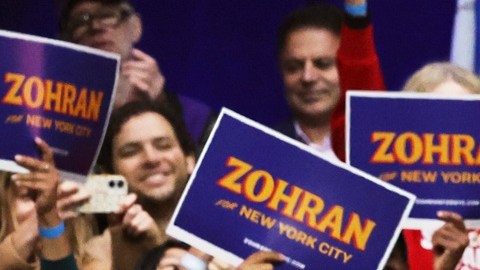 El senador Bernie Sanders; el alcalde de NYC, Zohran Mamdani, y la representante Ocasio-Cortez.