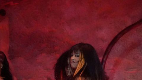 La artista bajó del escenario para conocer al admirador que llegó con una particular petición