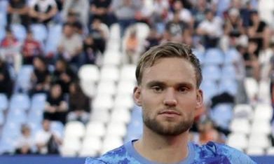 Los once jugadores titulares de los Países Bajos posan para la foto de equipo antes del partido de fútbol de la Liga de Naciones de la UEFA entre Serbia y los Países Bajos en Belgrado, Serbia, el 27 de septiembre de 2026.