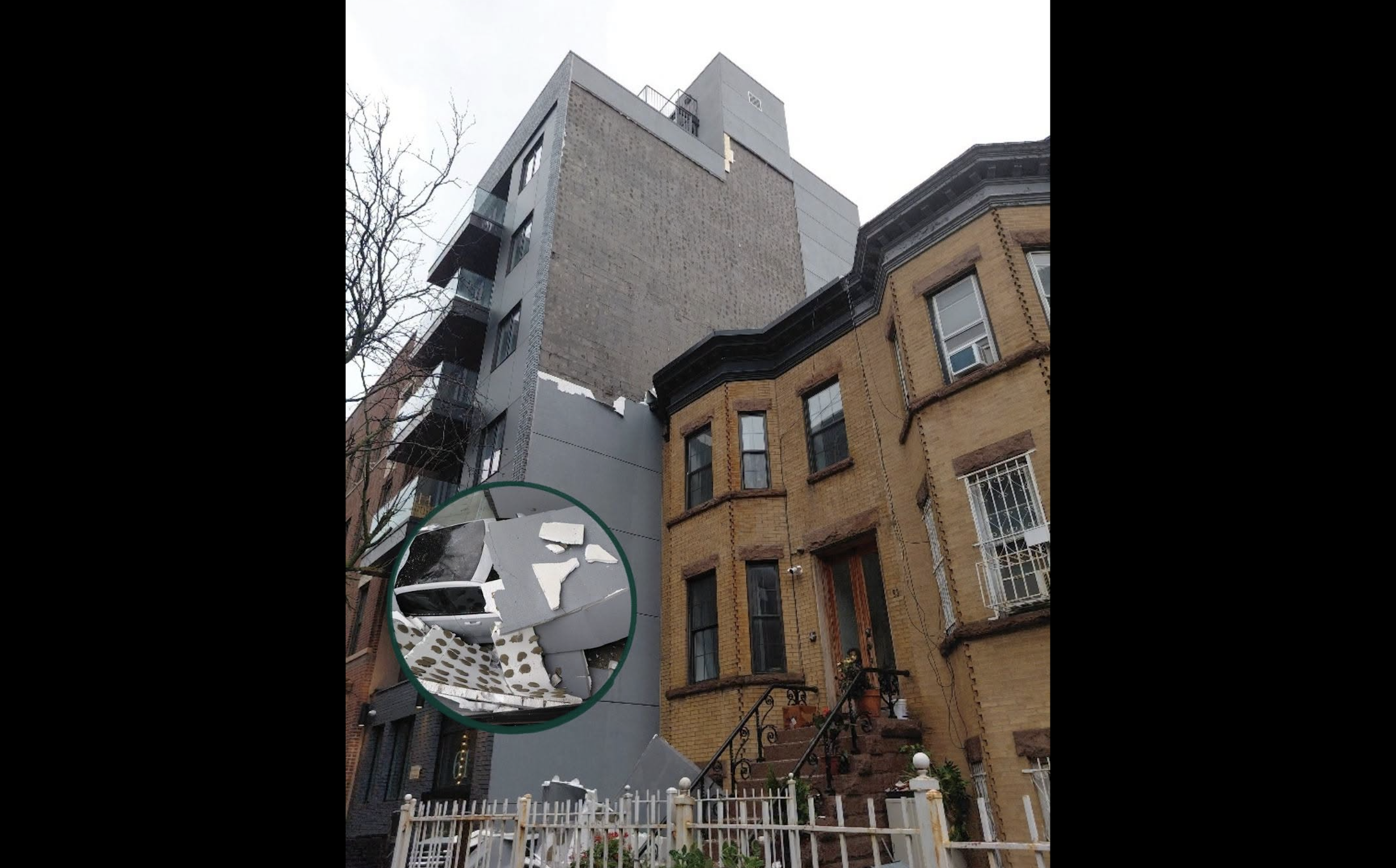 Evacúan a varios vecinos en Brooklyn por el colapso de un edificio durante una tormenta invernal