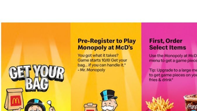 Escaneo digital de las fichas de MONOPOLY directamente en la aplicación MyMcDonald’s Rewards