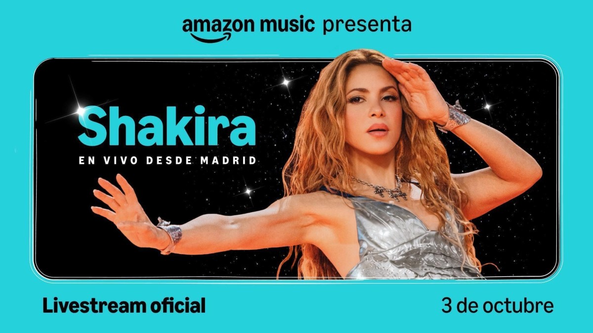 Concierto de Shakira será transmitido en vivo a través de Amazon Prime Video