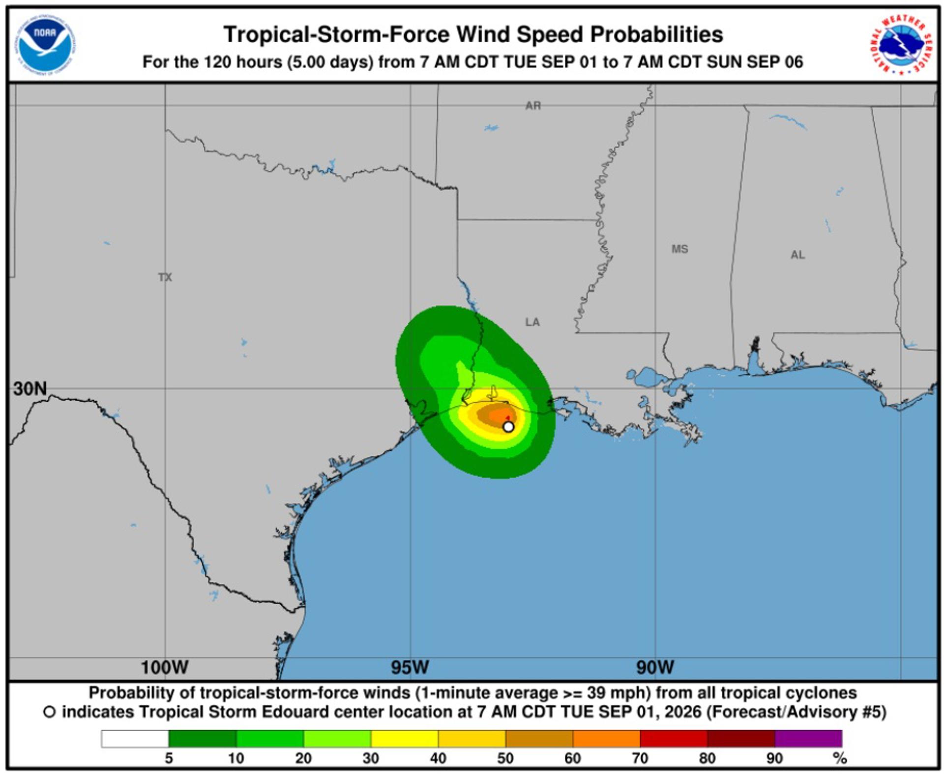Tormenta tropical Edouard se fortalece y amenaza con convertirse en huracán antes de tocar tierra en Texas