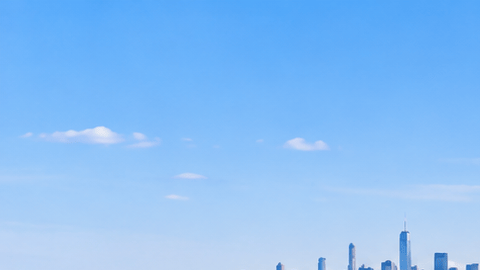 Vista aérea de la costa norte de Staten Island con el ferry, edificios residenciales y el waterfront, en una imagen sobre el plan para sumar más de 5,000 viviendas.