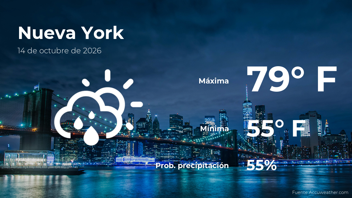 Nueva York: pronóstico del tiempo para este miércoles 14 de octubre